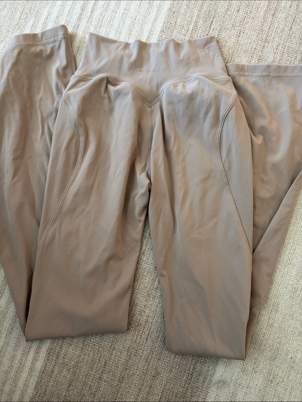 Alphabets Flared Ultra High Rise Leggings size Large - Taupe